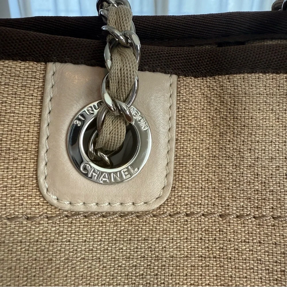 CHANEL Mini Deauville Canvas Tote | 100% Authentic - Picture 11 of 14